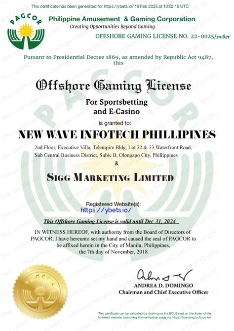 Pagcor License Application.